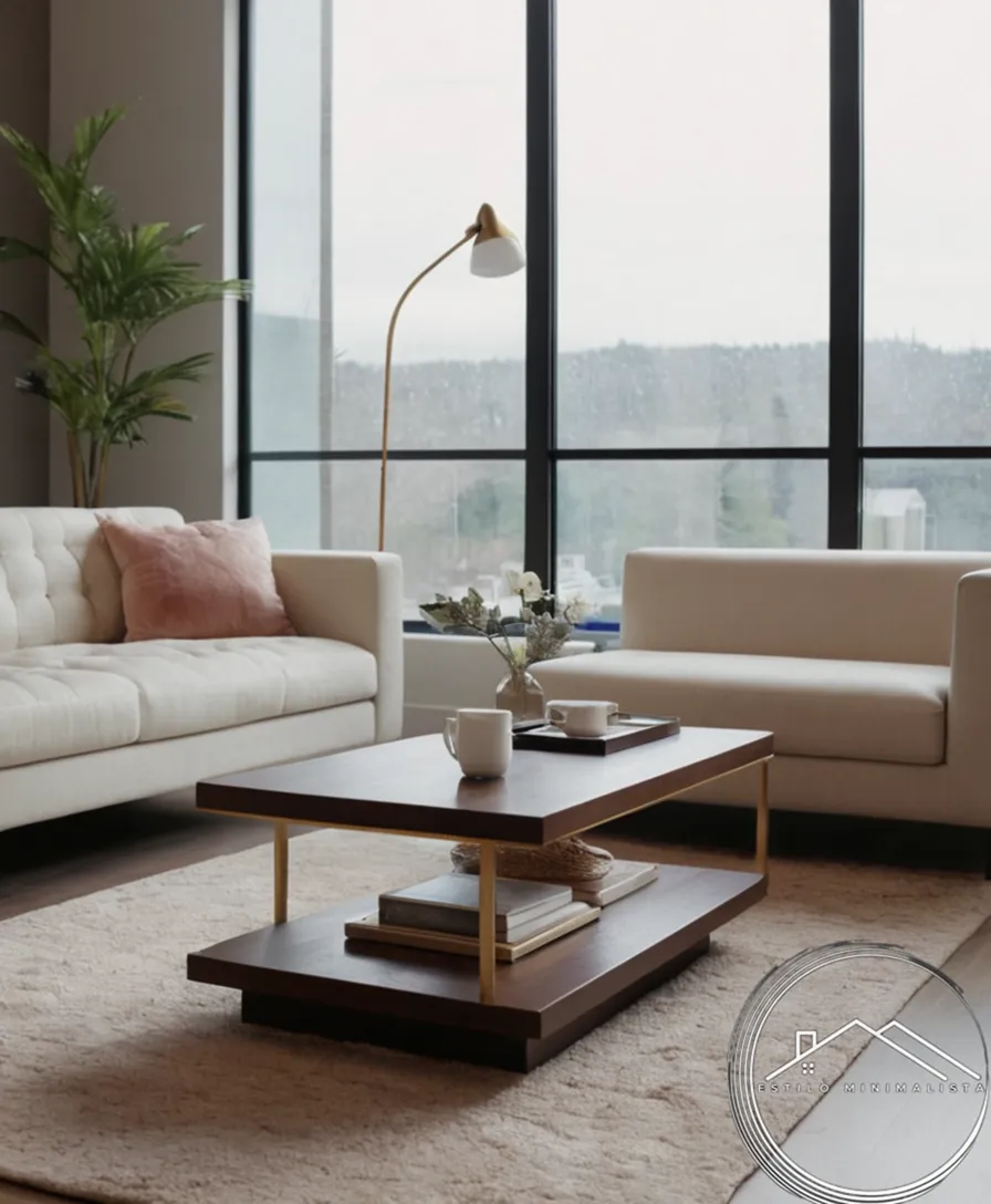 A beautifully styled minimalist coffee table in a salon setting.